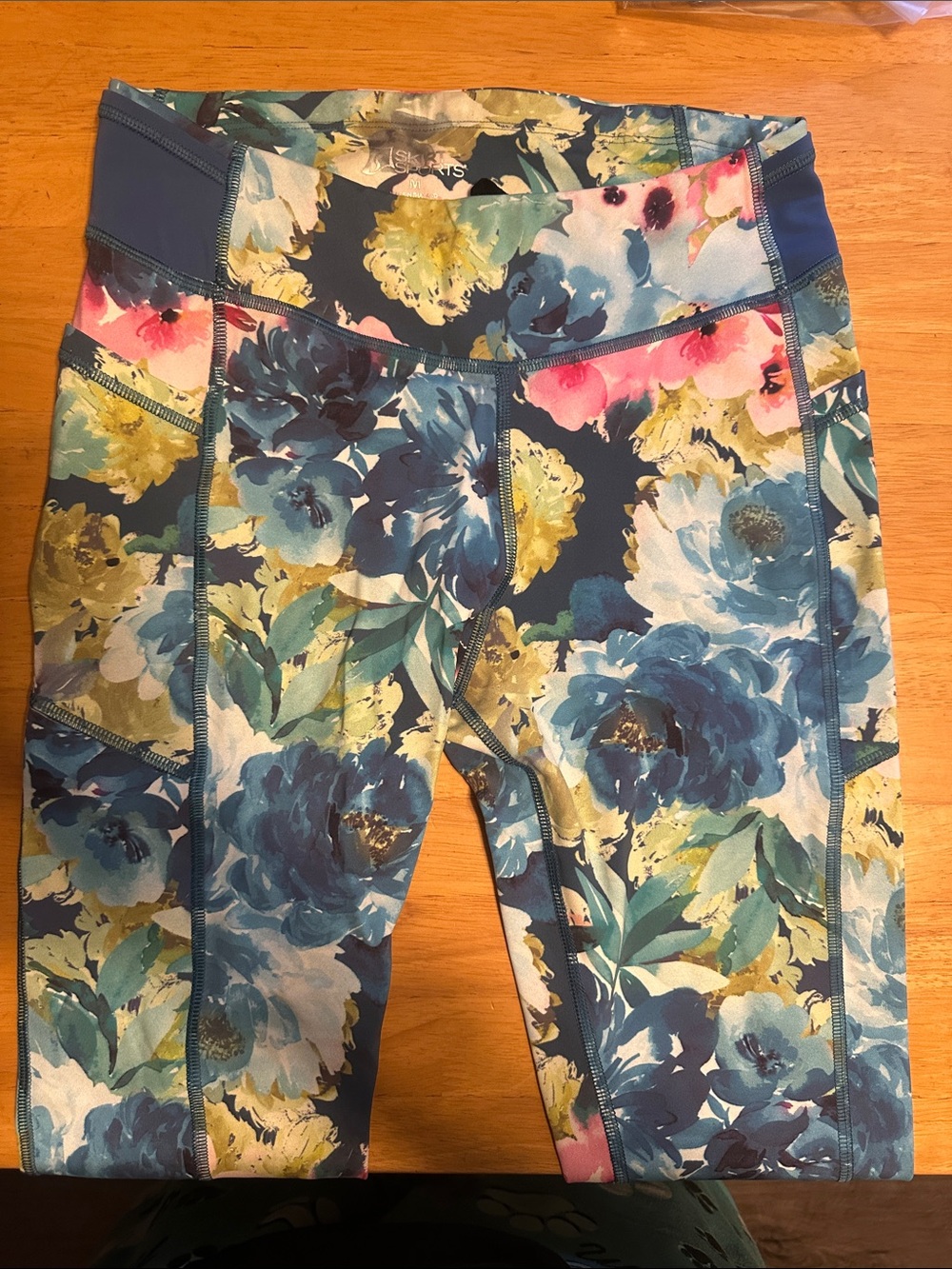 SkirtSports Floral Capri Leggings - Blue Multi